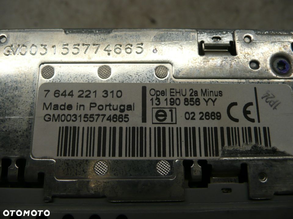 OPEL ZAFIRA B 05-08 RADIO 7644221310 - 3