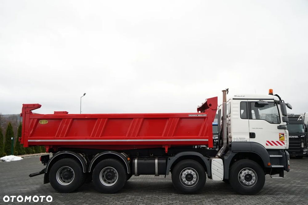 MAN TGA 35.400 / 8X4 / WYWROTKA 2 STR. / HYDROBURTA / HYDROKLAPA / MANUAL / MEILLER KIPPER - 14