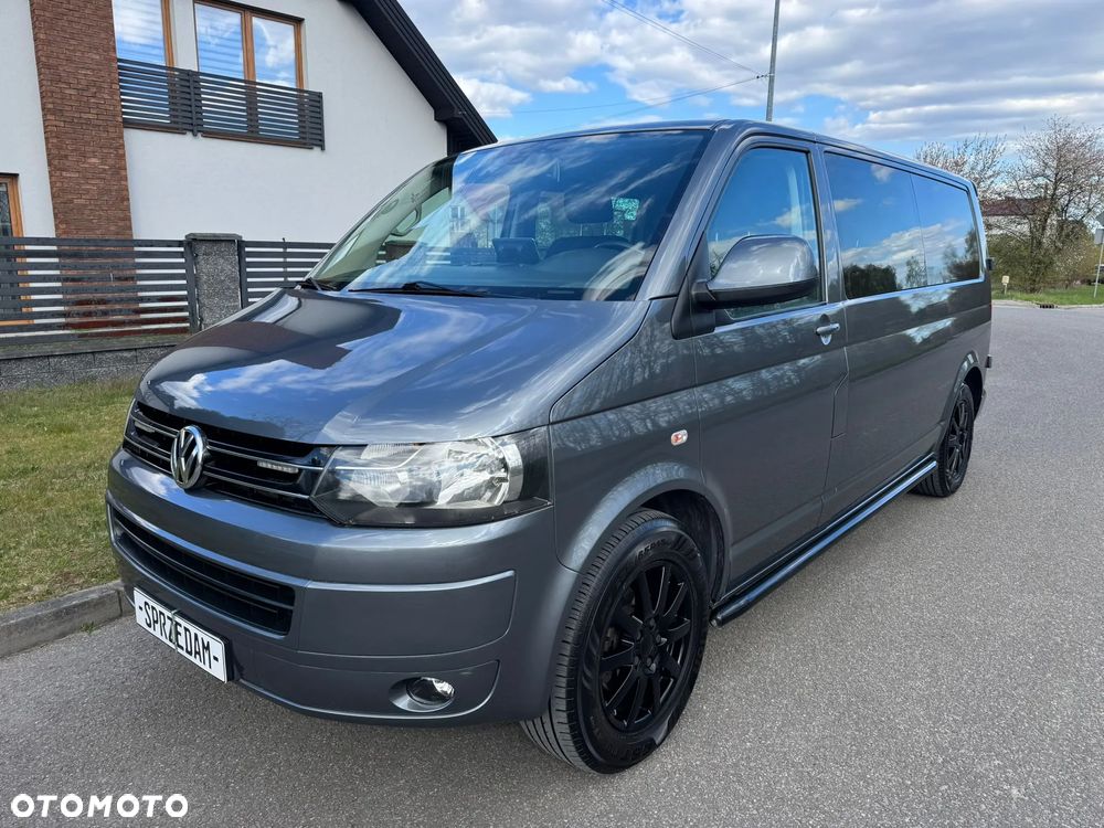 Volkswagen TRANSPORTER T5 L2H1 LIFT DŁUGI Klima Tempomat Navi Kamera Skóry Dubel Kabina 6os Brygadówka - 1