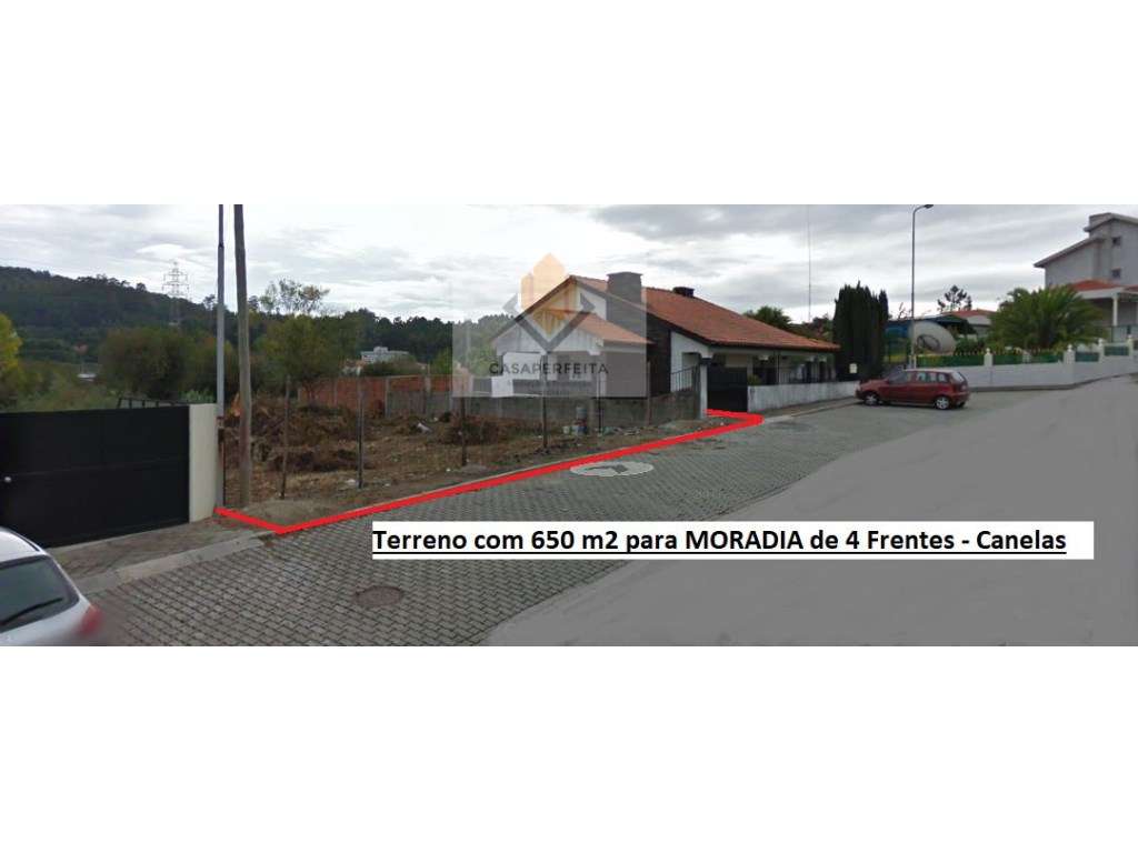 Terreno para moradia de 4 frentes - Canelas - Grande imagem: 4/4