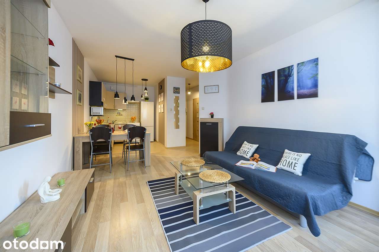 Naturalny klimat, jasne wnętrze z balkonem| 2 pokoje | Aluzyjna|44 m²