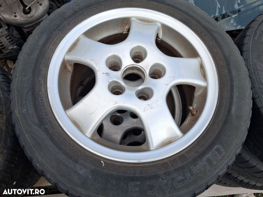 Vând jante 5×112 vw passat cu cauciucuri 195/65r15 - 1
