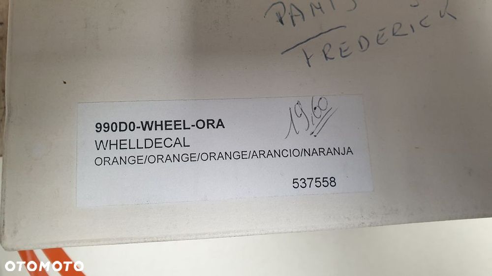 Naklejki na obręcz koła felgę Suzuki GSX-R  990D0-WHEEL-ORA - 4