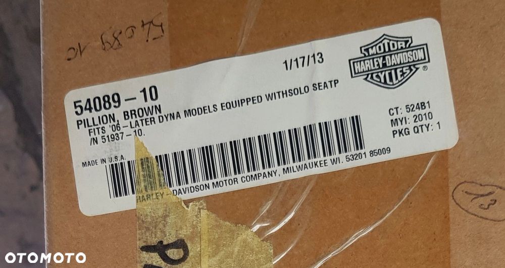 Nowe siedzenie pasażera Harley Davidson Dyna 54089-10 - 10