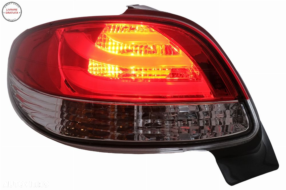 Stopuri Peugeot 206 HatchBack 3/5 usi (1998-2004) Rosu & Alb- livrare gratuita - 11