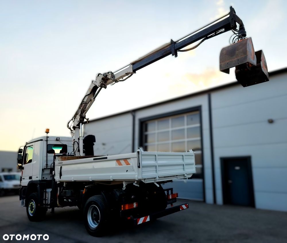 Mercedes-Benz Actros 1832 AK 4x4 – wywrotka 3-stronna MEILLER + HDS ATLAS 92.2 A2 – sterowanie radiowe - 18