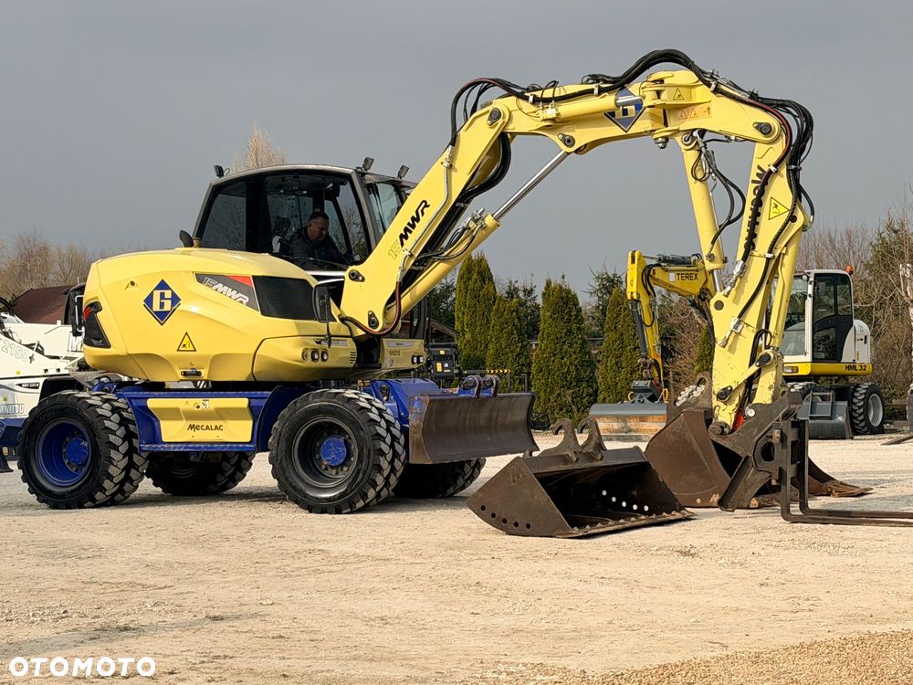 Mecalac Koparka 14 ton MECALAC 15 MWR koparko-ładowarka 3 łyżki widły 1 wł Centr.smarowanie Opony na BLIŹNIAKU 80%Camso ładowarka 714 12MTX 4x4 skrętne KLIMA kabina Premium silnik 146KM DEUTZ szybka 35km/h - 4