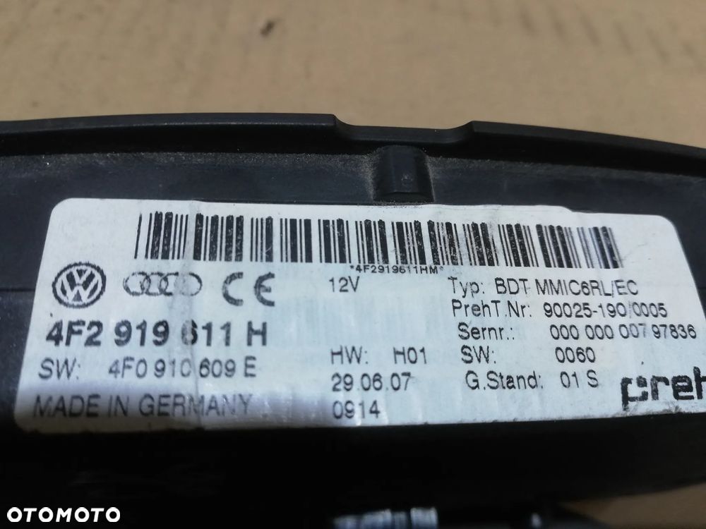 PANEL STEROWANIA MMI RADIA AUDI A6 C6 4F ANGLIK 4F2919611H - 3