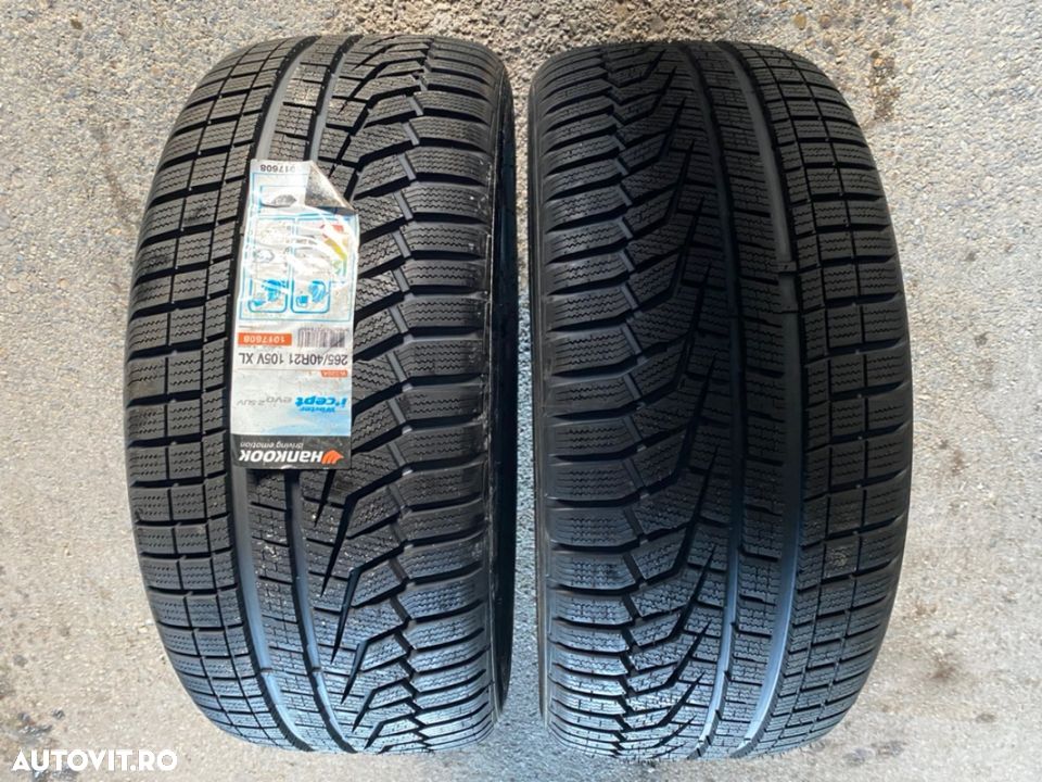 vand 2 anvelope 265/40/21 hankook de iarnă noi - 1