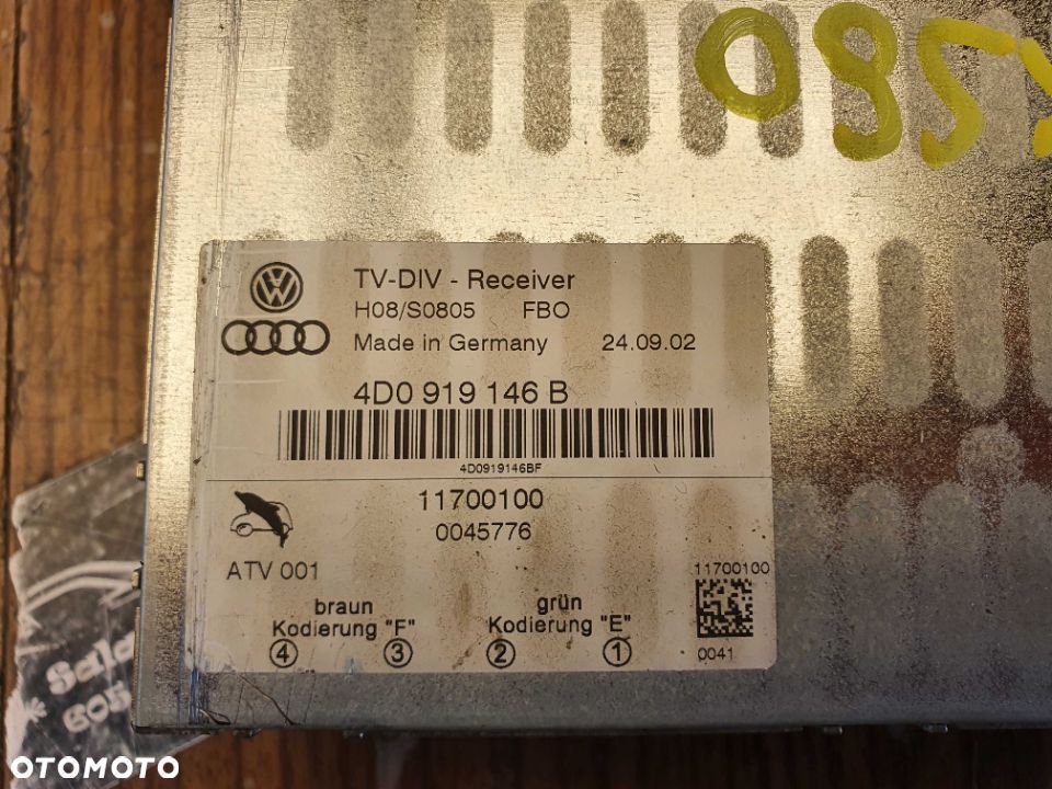 Modul 4D0919146B Sterownik Komputer Tuner TV Odbiornik Audi A3 A4 A6 A8 - 4