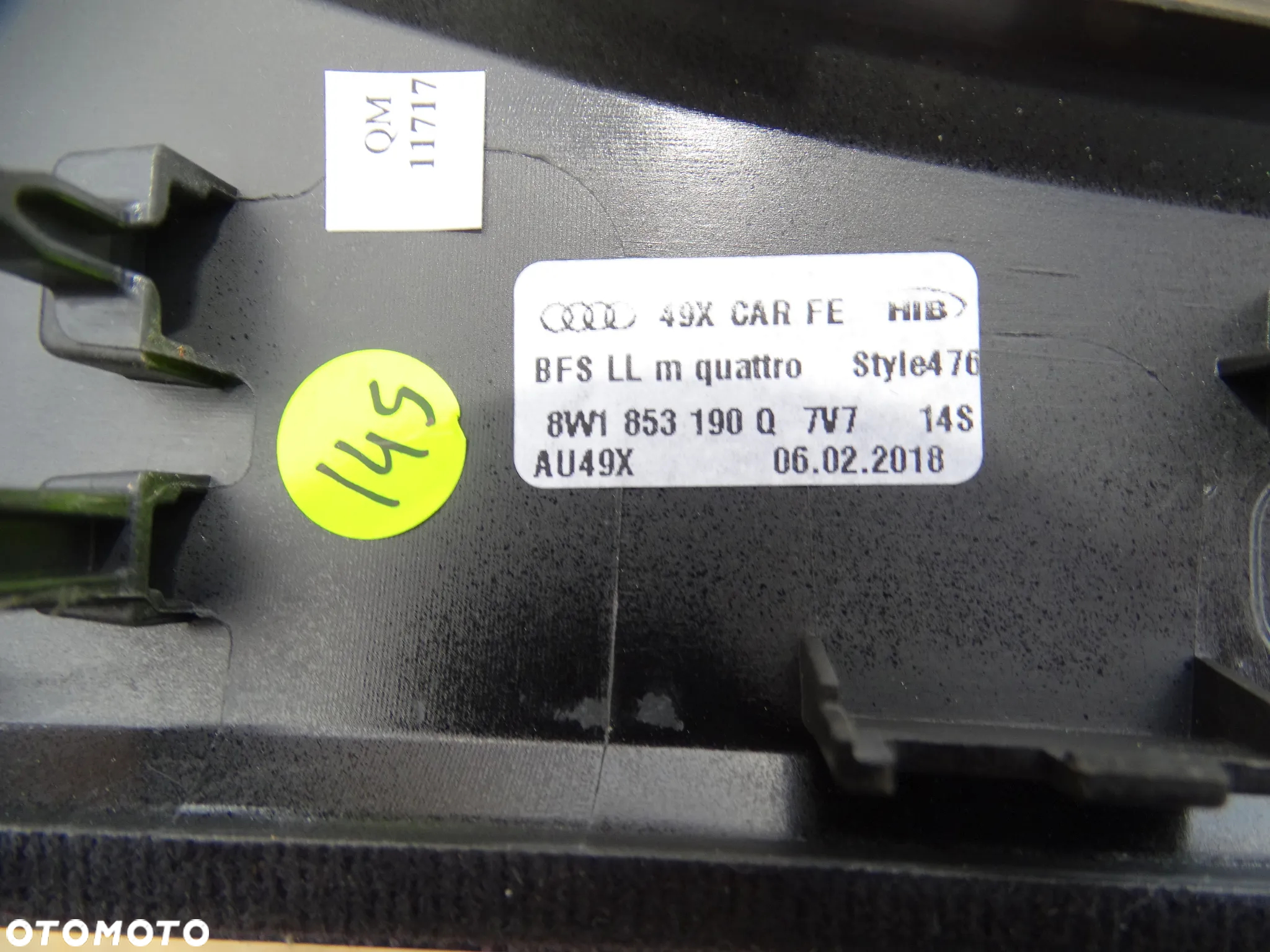 LISTWY OZDOBNE CARBON AUDI A4 B9 KOMPLET ORYGINAŁ - 6