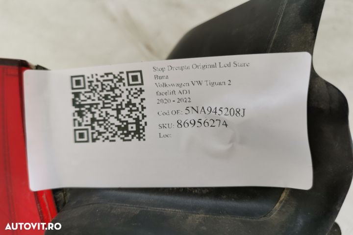 Stop Dreapta Original IQ LIGHT Led Stare Buna Volkswagen VW Tiguan 2 f - 7