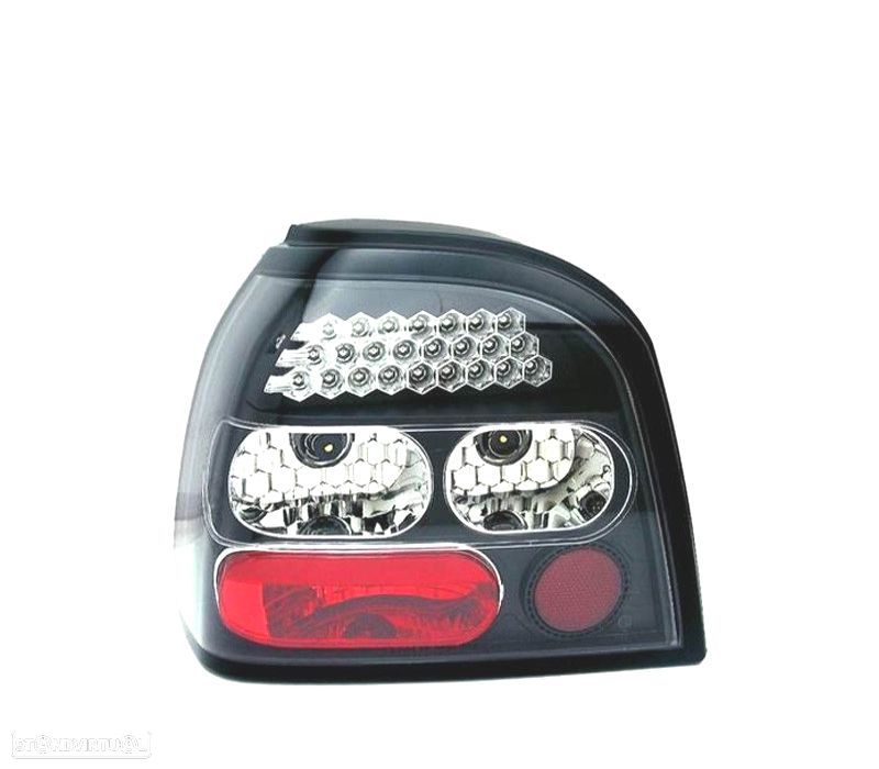 FAROLINS TRASEIROS LED PRETO VOLKSWAGEN VW GOLF III 3/5P 92-97 - 1