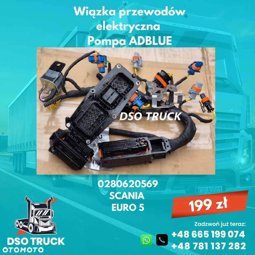 Wiązka przewodów elektrycznych Pompa ADBLUE 0280620569 SCANIA EURO 5 - 1