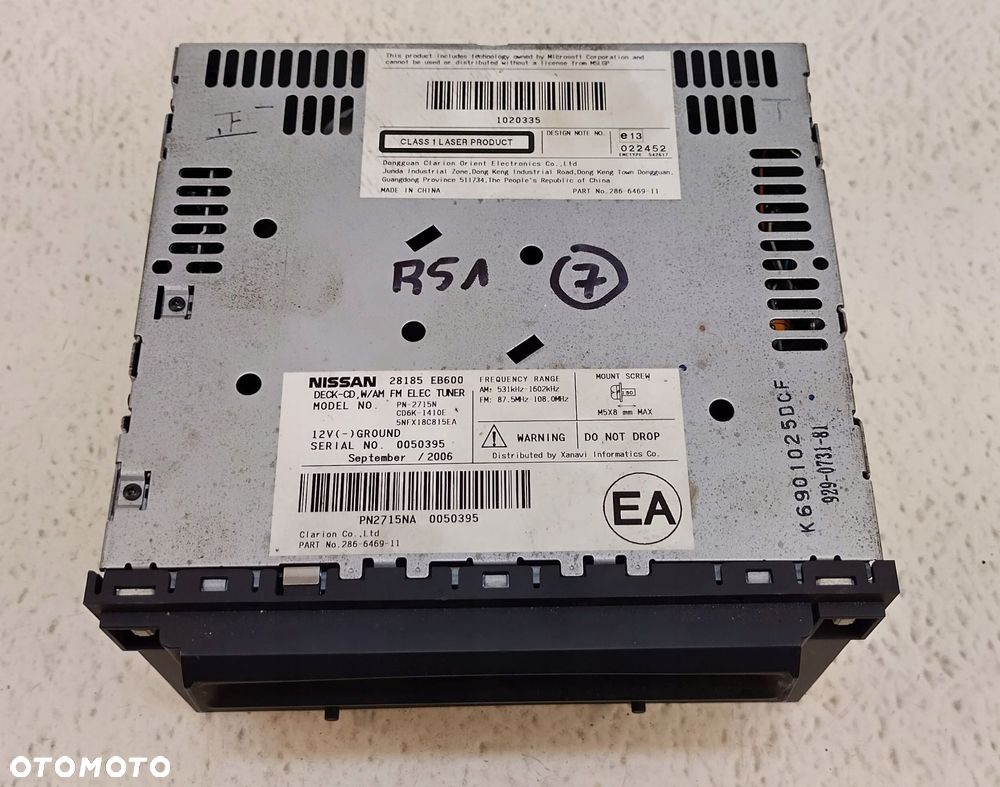 nissan pathfinder r51 navara d40 radio nawigacja 28185-eb600 - 6