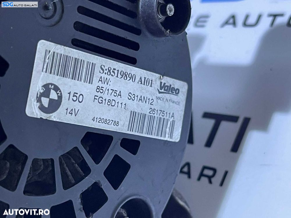 Alternator 150A BMW Seria 1 F20 F21 114 116 1.6 D 2010 - 2019 Cod 8519890 2617511A [D0246] - 2