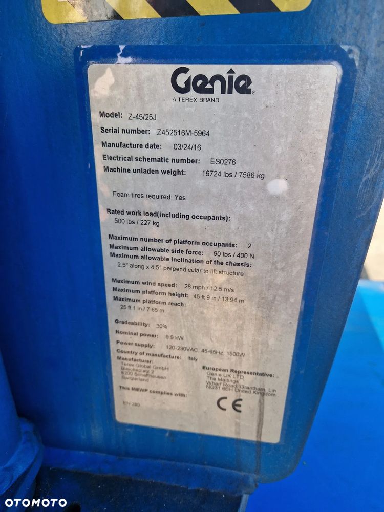 Genie Z-45/25 jak JLG 450AJ M484 - 9
