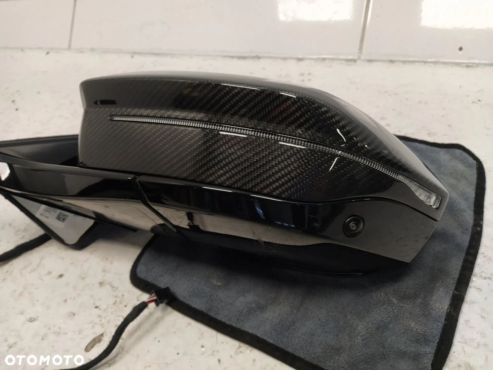 BMW 5 G60 G61 LUSTERKO ZEWNĘTRZNE KAMERA ASFERYCZNE CZUJNIK GRZANE LEWE 9+6+1 PIN CARBON UK ORYGINAŁ - 7