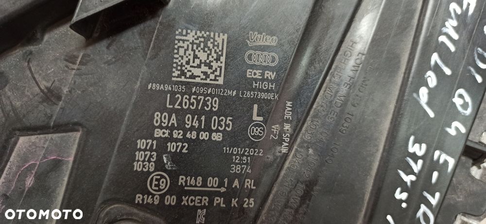 Audi Q4 E-TRON reflektor lampa przednia Full Led lewy - 4