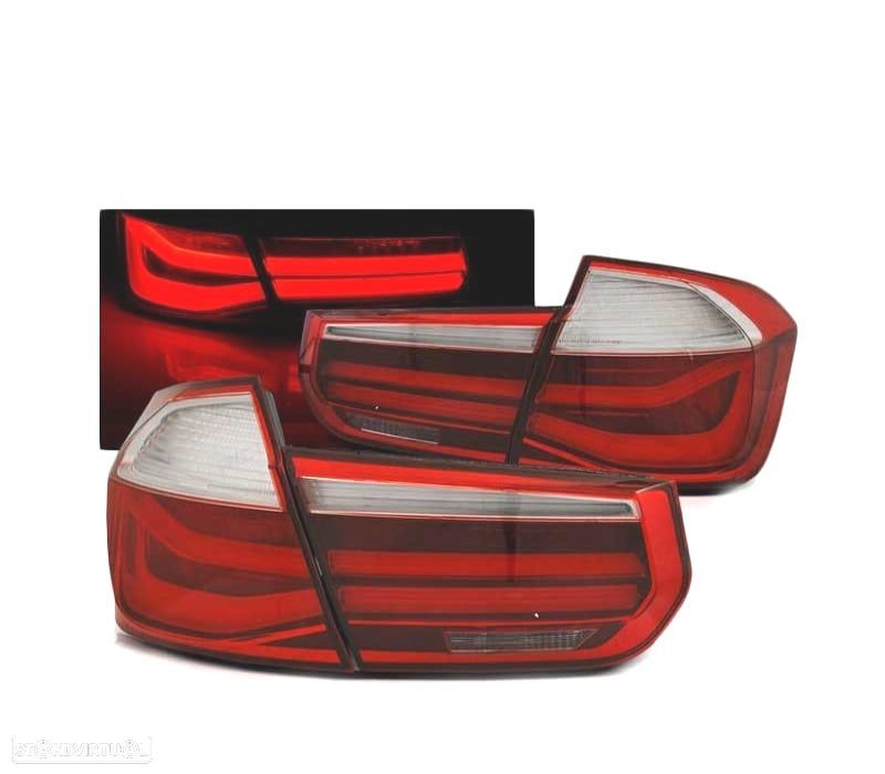 FAROLINS TRASEIROS BMW F30 11-15 LED FUMADOS ESCURECIDOS - 1