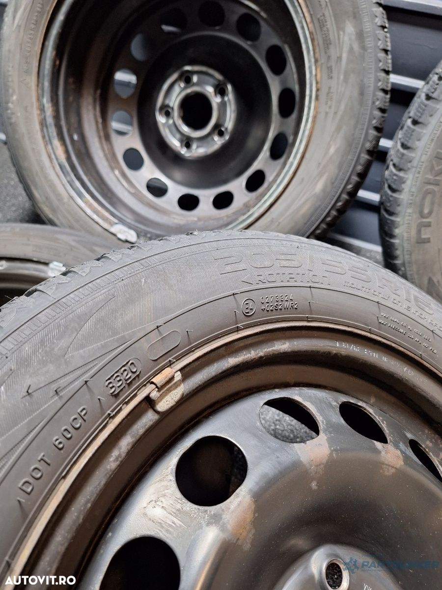 Jante tabla cu cauciucuri iarna Nokian R16 5x112 SKODA OCTAVIA3 2012 - 2020 r16  ET46 5Q0601027AK/AL - 6