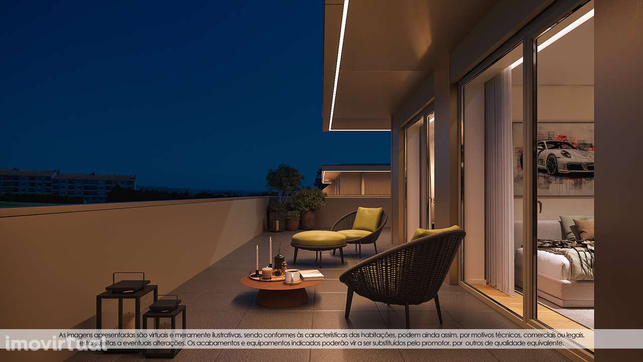 Apartamento T2 c/ Terraço (43.25m2)| Empreendimento Geminus (Arcozelo) - Grande imagem: 2/32