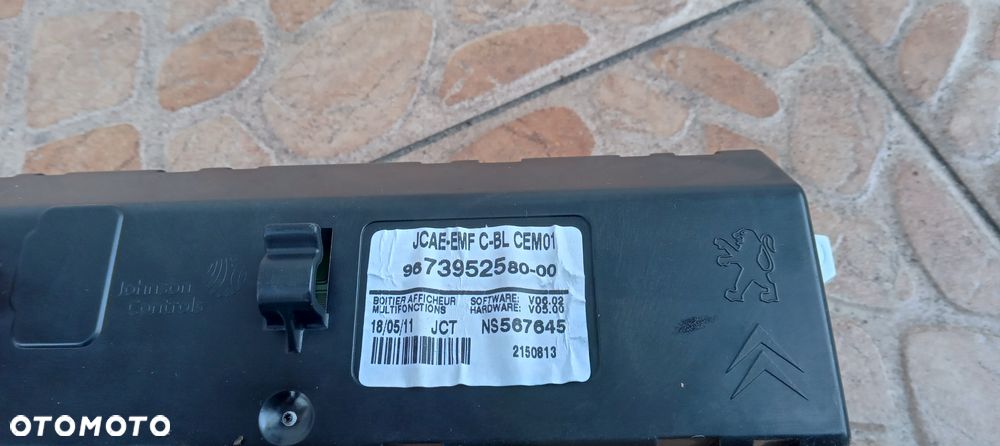 Citroen Peugeot wyświetlacz radia 9673952580 - 2