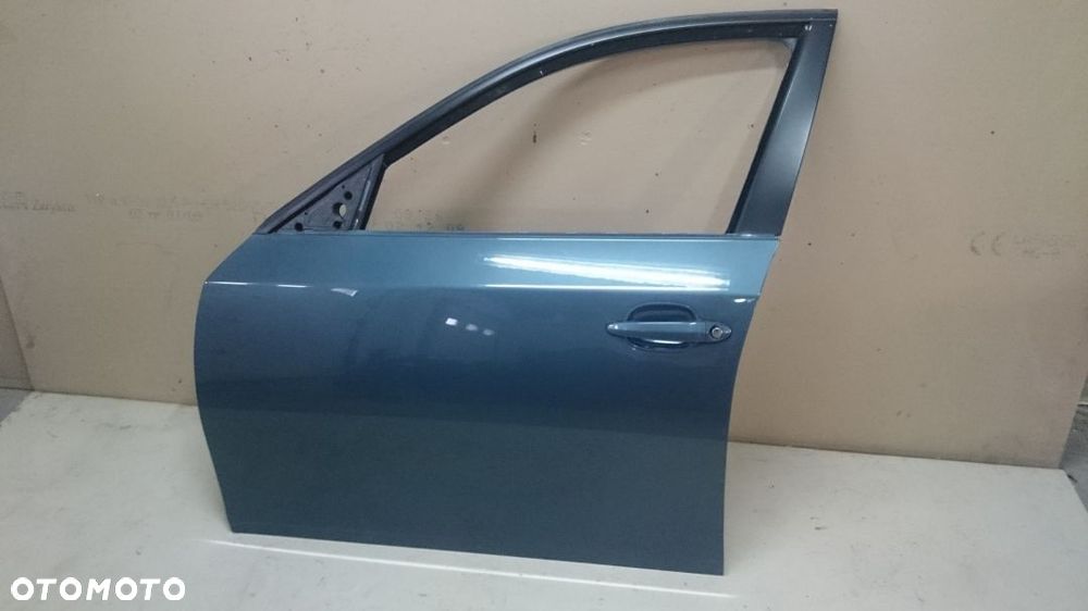 Drzwi lewy przód przednie lewe BMW 5 E60 E61 NEPTUNBLAU IDEALNE - 1