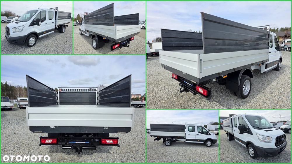 Ford TRANSIT 2,0 TDCI 170 KONNY WYWROTKA 3 STRONNA DOKA BRYGADÓWKA 7 OSOBOWA KLIMA WEBASTO LEDY 150T/KM PRZEBIEGU BLIŻNIAKI DO 3,5T WYWROT GWARANCJA - 40