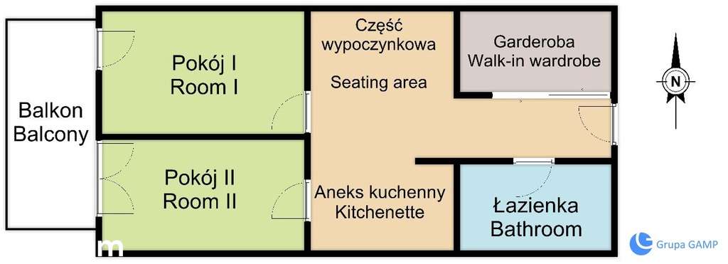 2 osobne pokoje | 45 m2 | Ruczaj, ul. Piltza 37