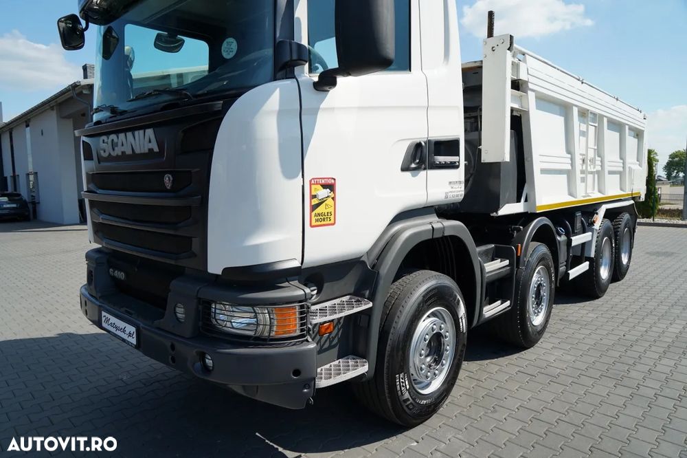 Scania G 410 / 8X4 / CAROSERIE BACĂ ASFALT / 2X CLAPETĂ HIDRAULICĂ / ACOPERIȘ HIDRAULIC / PENTRU PAVINGURI - 18