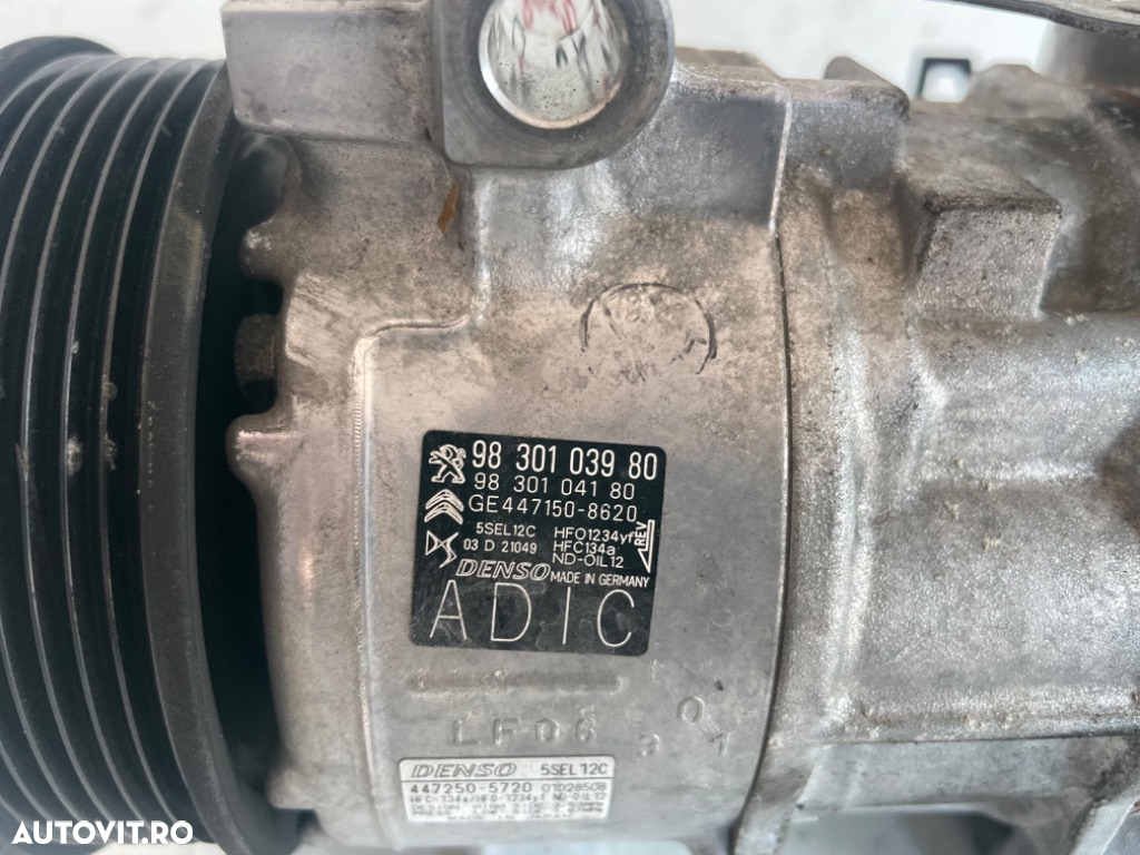 Compresor Ac Citroen Berlingo C5 Peugeot 208 508 Partner Rifter Opel Grandland x Combo Corsa F 9830103980 - 2
