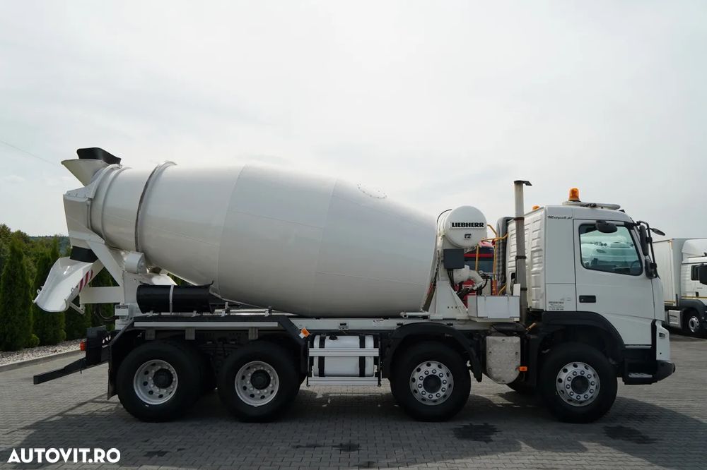 Volvo FMX 410 / 8x4 / BETONIERĂ / BETONIERĂ / LIEBHERR / 9 M3 / I-SHIFT / JANTE DIN ALIAJ / EURO 5 - 9