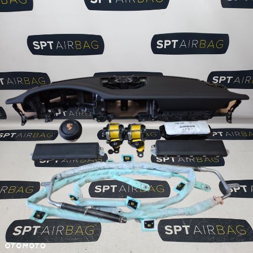 PORSCHE CARRERA 992 DESKA ROZDZIELCZA KONSOLA KOKPIT PULPIT PODUSZKI AIRBAG AIR BAG PASY KURTYNY KIT SET - 1