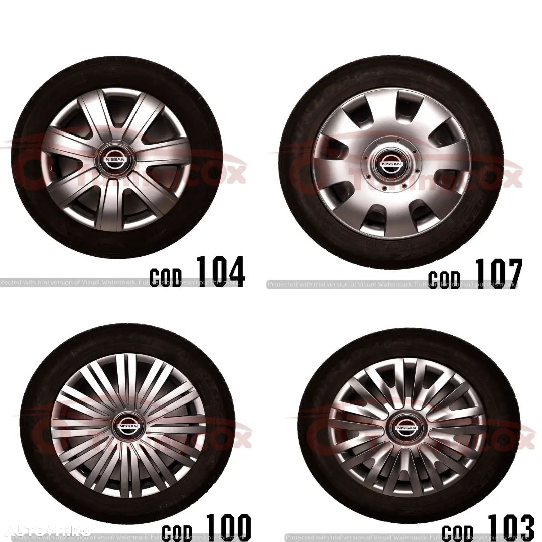Capace roti NISSAN r13  la set de 4 buc ,Capace janata aliaj - 1