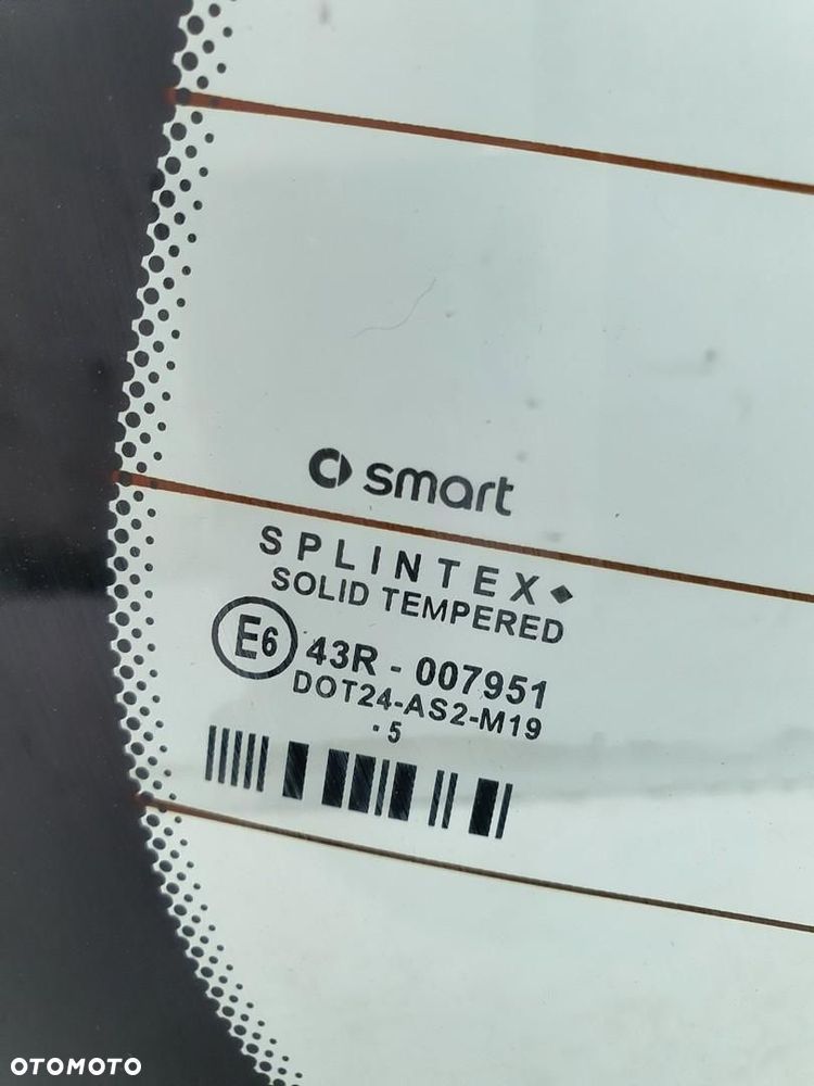 SZYBA TYŁ TYLNA SMART FORFOUR 454 - 4