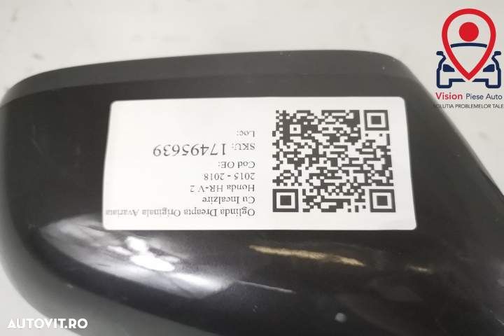 Oglinda Dreapta Originala Avariata Cu Incalzire Honda HR-V 2 2015 2016 - 8
