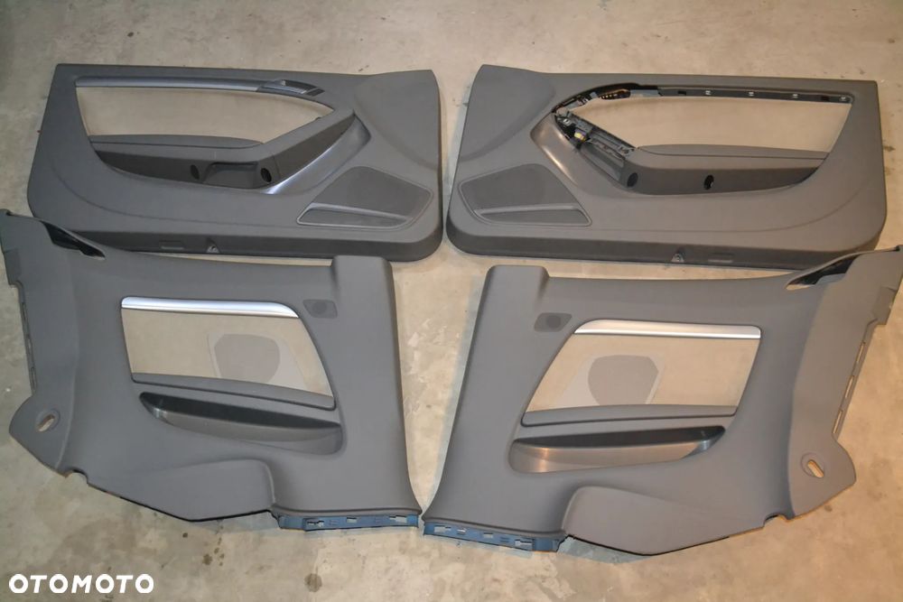 AUDI A5 COUPE TAPICERKA BOCZKI DRZWI KOMPLET ALCANTARA POMORSKIE - 1