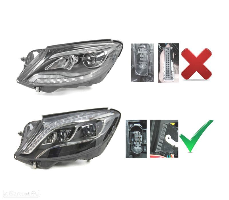 FARÓIS PARA MERCEDES W222 13-17 FULL LED - 2