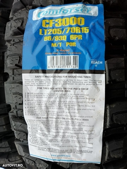 Anvelopa 205/70R15 Comforser CF3000 M/T - TRANSPORT GRATUIT! - 6