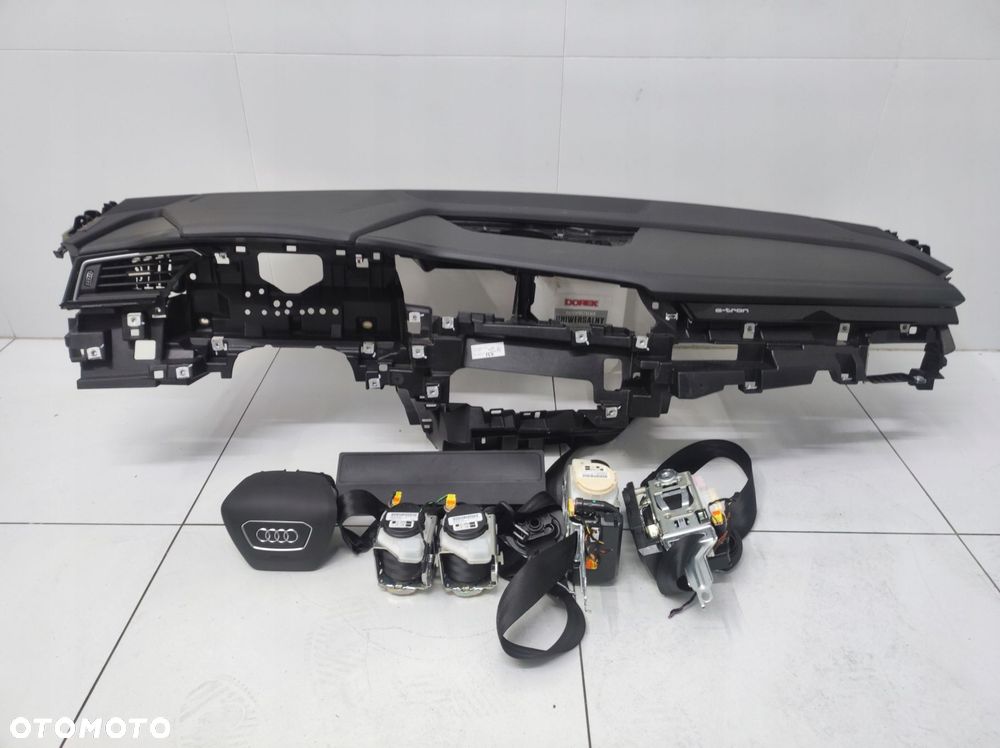 deska konsola poduszki pasy audi q8 etron skóra orginał - 9