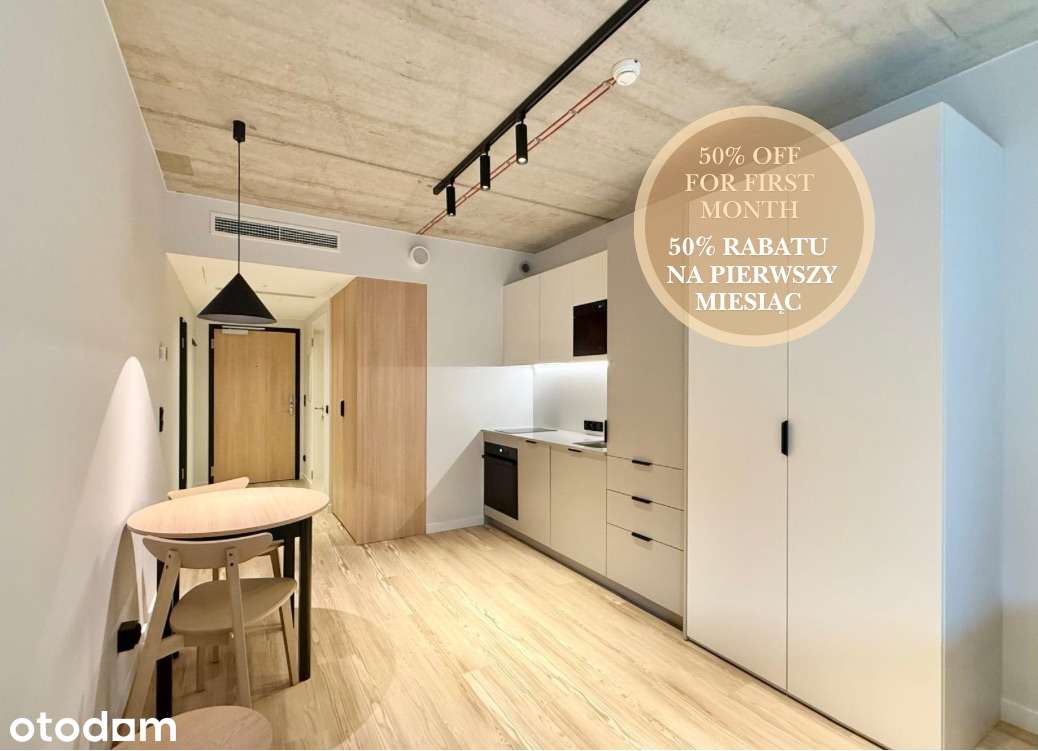 Kawalerka - wynajem całoroczny + siłownia, sauna i co-working