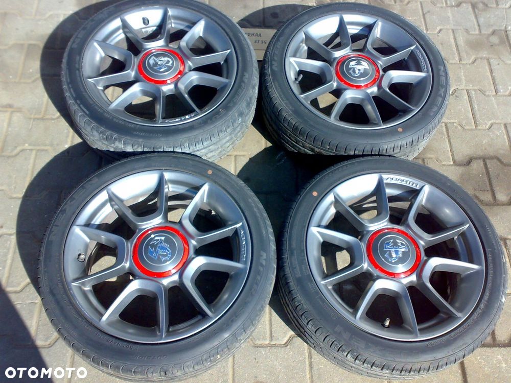 fiat 500 abarth 2008 - koła opony orginał alu felgi 16'' jak nowe idealne - 1