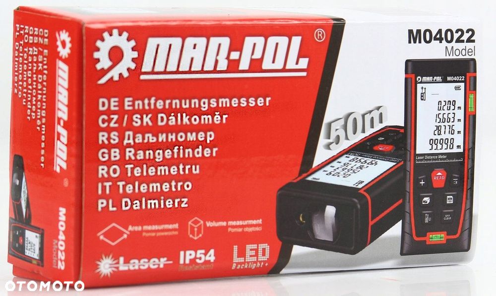 DALMIERZ LASEROWY MIERNIK ODLEGŁOŚCI CYFROWY 50M - 6