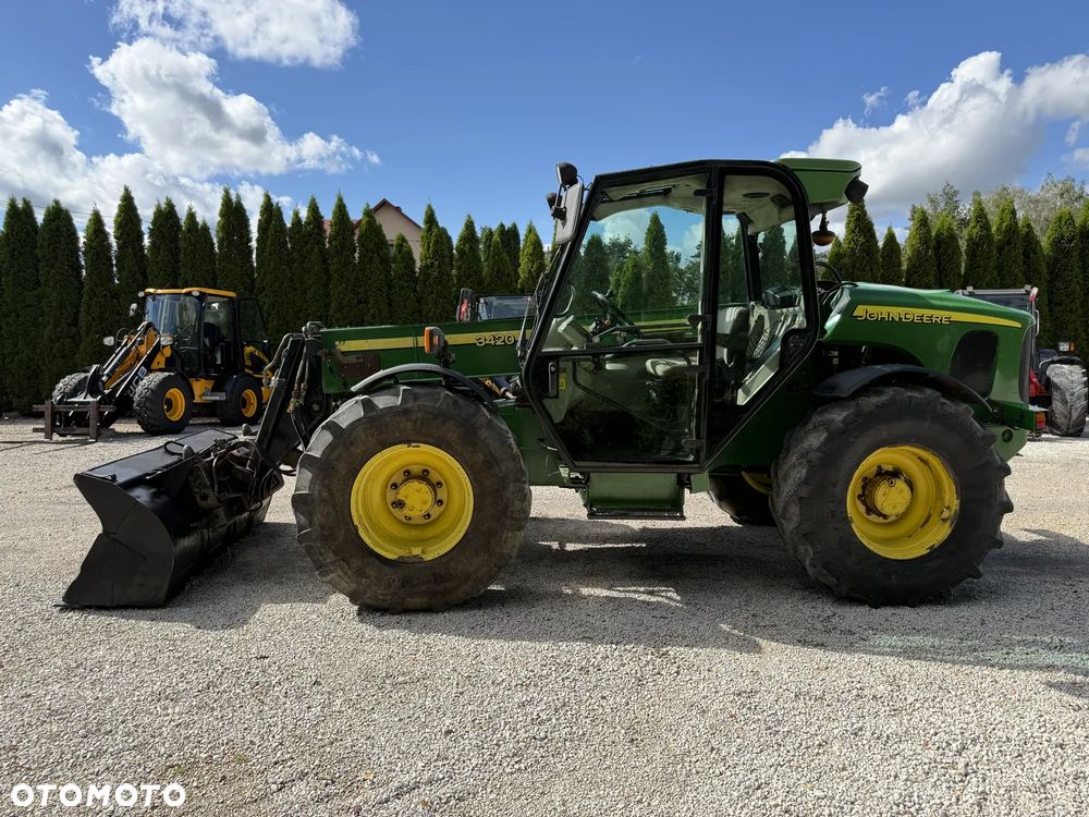 John Deere 3420 / TELESKOPOWA / 7 METRÓW / SZYBKA I MOCNA / BEZ DPF I ADBLUE / SPROWADZONA Z NIEMIEC / ŁADNIE UTRZYMANA / ORYGINAŁ / KLIMA / 33.7 26.6 42.7 38.7 531-70 532-70 735 741 634 3400 - 8