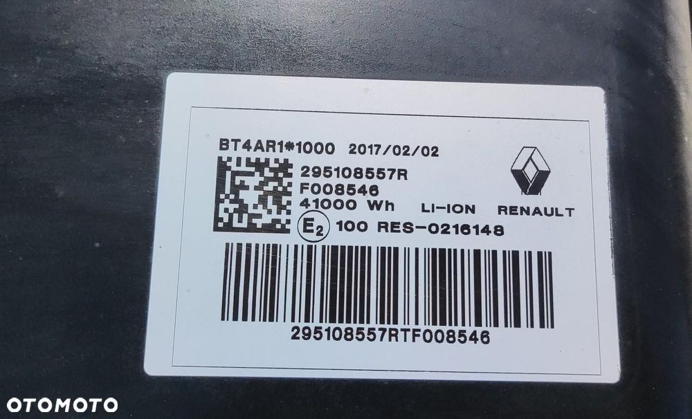 BATERIA TRAKCYJNA AKUMULATOR MAGAZYN ENERGII 41kWh RENAULT ZOE I 295108557R - 6