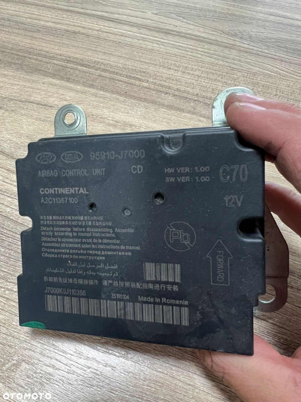 KIA CEED III PROCEED STEROWNIK PODUSZEK SENSOR AIRBAG 95910-J7000 - 2