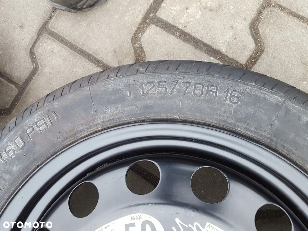 VW GOLF VI V TOURAN EOS KOŁO DOJAZDOWE 16 5X112 LEWAREK WKŁAD - 5