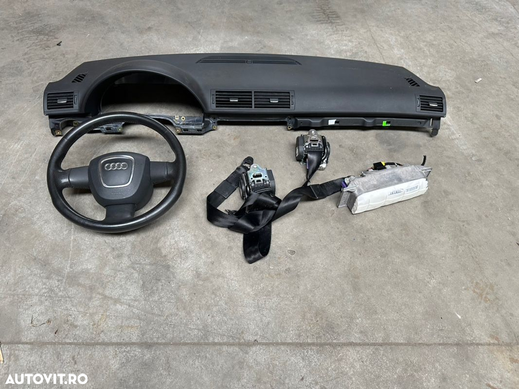 Kit airbag AUDI A4 B7 an 2005-2008 format din airbag volan, pasager, centuri si plansa bord - 2