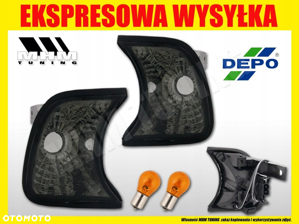 Kierunkowskazy Migacze przod kpl Dymione Clear Tuning Bmw 5 e34 87-96 - 2